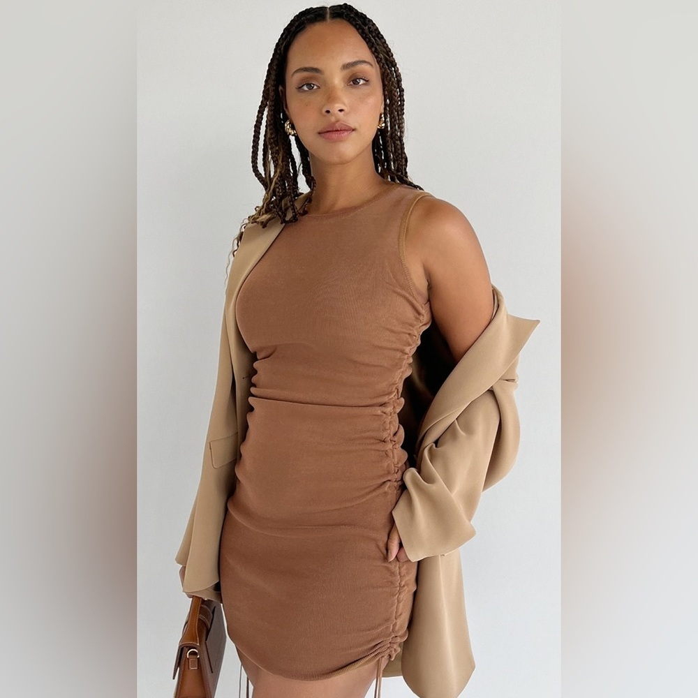 NWOT - LIONESS - Military Minds Ruched Mini Dress